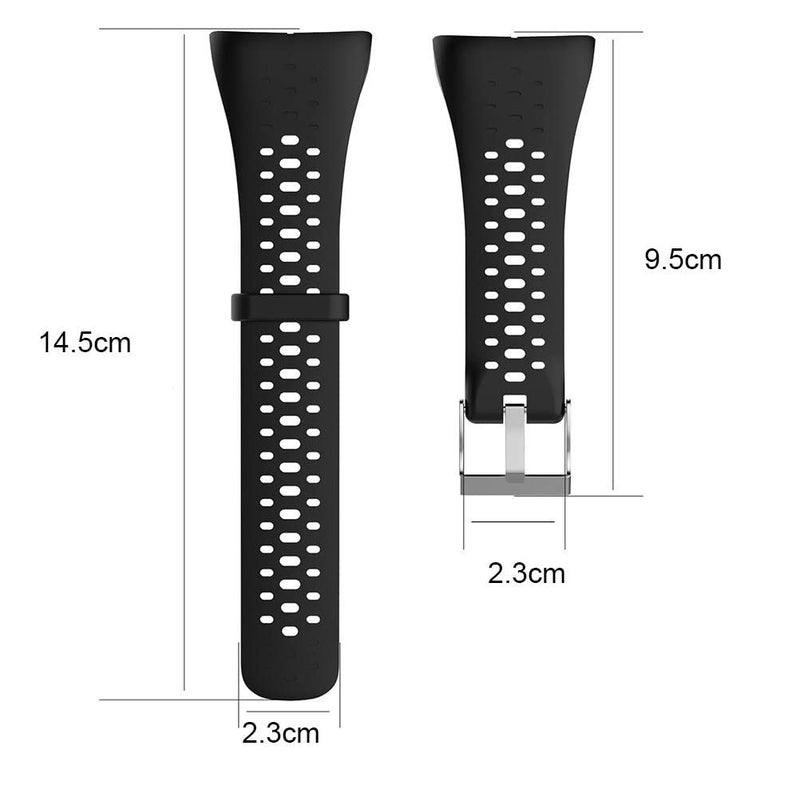 INF حزام بديل من السيليكون INF قابل للتبديل للنساء والرجال أحزمة ساعة مطاطية أحزمة سيليكون متميزة (أسود) - Image 4